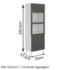 Torre Quente 3 Portas 72cm Em Mdf Kali Premium 12232x1 Nicioli