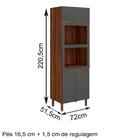 Torre Quente 3 Portas 72cm Em Mdf Kali Premium 12232x1 Nicioli