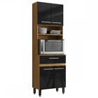 Torre Quente 4 Portas 1 Gaveta Dakar/preto 2060p - Delmarco