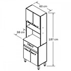 Torre Quente 4 Portas 1 Gaveta Rustico/patina 2060p - Delmarco
