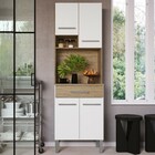 Torre Quente 4 Portas 1 Gaveta Wood/branco Ac4001 - Decibal