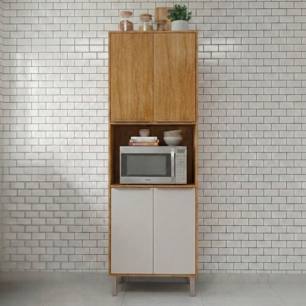 Torre Quente 4 Portas 1 Nicho Para Forno Ou Microondas Divina