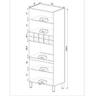 Torre Quente 4 Portas 2 Prateleiras Com Vidro Fumê/grafite -