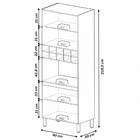 Torre Quente 4 Portas 2 Prateleiras Com Vidro Montana/grafite