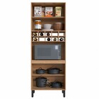 Torre Quente 4 Portas 2 Prateleiras Com Vidro Montana/grafite