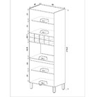 Torre Quente 4 Portas 2 Prateleiras Montana/fumê - Quiditá Mó