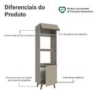 Torre Quente 60 Cm 2 Portas 2 Nichos Com Pés Crema Nice Madesa