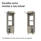 Torre Quente 60 Cm 2 Portas 2 Nichos Com Pés Crema Nice Madesa