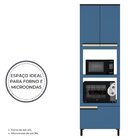 Torre Quente 70cm 2 Portas 1 Gaveta Cozinha Flórida Azul Órion