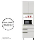 Torre Quente 70cm 2 Portas 3 Gavetas Cozinha Flórida Branco A