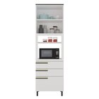 Torre Quente 70cm 2 Portas 3 Gavetas Cozinha Flórida Branco A