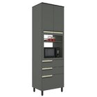 Torre Quente 70cm 2 Portas 3 Gavetas Cozinha Flórida Grafite