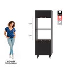 Torre Quente 70cm 3 Portas 2 Nichos Para Forno Emília Thela P
