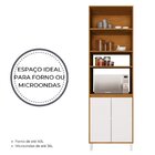 Torre Quente 70cm 4 Portas Cozinha Milão Freijó Rocks / Branc