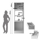 Torre Quente 70cm Para Forno E Micro-ondas Com 1 Porta Bascul
