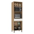 Torre Quente 4 Portas 1 Gaveta 70x230x53cm Madeira Freijó Slim Luciane