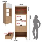 Torre Quente 80cm Para Forno E Micro-ondas Com 1 Porta Bascul