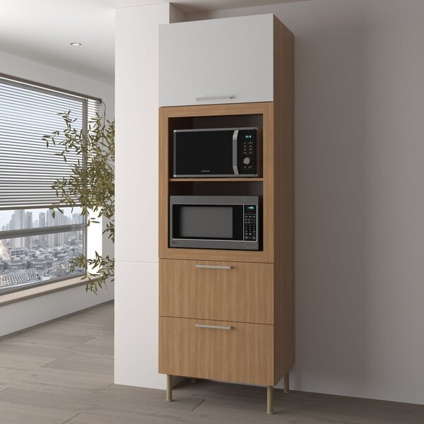 Torre Quente 80cm Para Forno E Micro-ondas Com 1 Porta Bascul