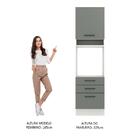 Torre Quente Armário De Cozinha 60 Cm 1 Porta 3 Gavetas Branc