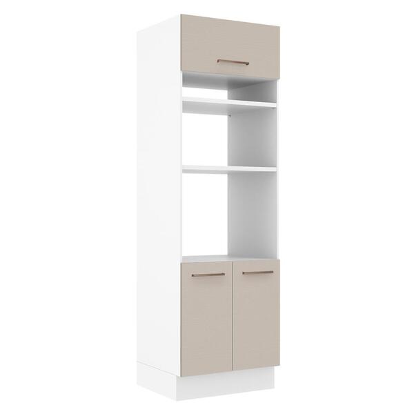 Torre Quente Armário De Cozinha 70 Cm 3 Portas Branco/crema A