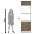 Torre Quente Armário De Cozinha 70 Cm 3 Portas Branco/rustic