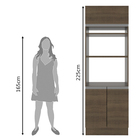 Torre Quente Armário De Cozinha 70 Cm 3 Portas Rustic Glamy M