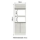 Torre-quente Armário De Cozinha Para 2 Fornos 100% Mdf Portas