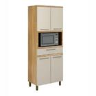 Torre Quente Balcão Armário Multiuso Cozinha 4 Portas 2 Prate