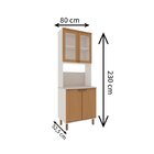 Torre Quente Com Cristaleira 2 Portas De Vidro 100% Mdf Branc