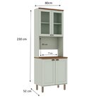 Torre Quente Com Cristaleira 2 Portas De Vidro 100% Mdf Ilumi