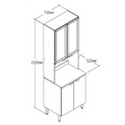 Torre Quente Cristaleira 4 Portas 1 Nichos Para Forno Hera  W