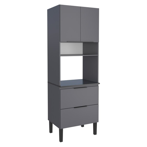 Torre Quente De Cozinha Montado Em Madeira Cinza 70cm Cisne C