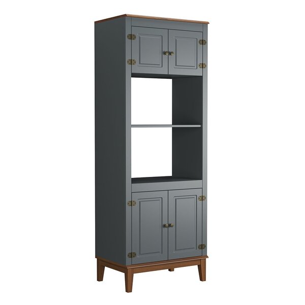 Torre Quente De Madeira Maciça E Mdf Cinza