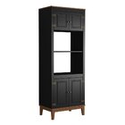 Torre Quente De Madeira Maciça E Mdf Preto