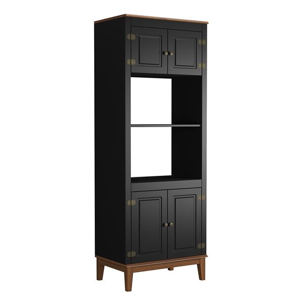 Torre Quente De Madeira Maciça E Mdf Preto