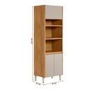 Torre Quente Dupla 3 Portas 100% Mdf Nature Off White Michela