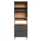 Torre Quente Isabelle 1 Porta 2 Gavetas Freijó/grafite - Delm