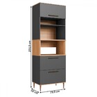 Torre Quente Isabelle 1 Porta 2 Gavetas Freijó/grafite - Delm