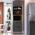 Torre Quente Isabelle 1 Porta 2 Gavetas Freijó/grafite - Delm