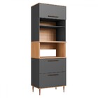 Torre Quente Isabelle 1 Porta 2 Gavetas Freijó/grafite - Delm