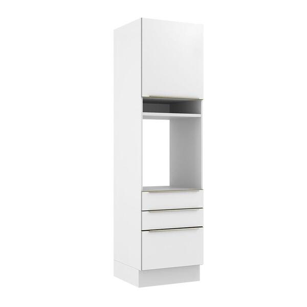 Torre Quente Madesa Lux 60 Cm 1 Porta 3 Gavetas - Branco/bran
