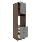 Torre Quente Madesa Lux 60 Cm 1 Porta 3 Gavetas - Rustic/cinza