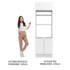 Torre Quente Madesa Lux 70 Cm 3 Portas - Branco/branco Veludo