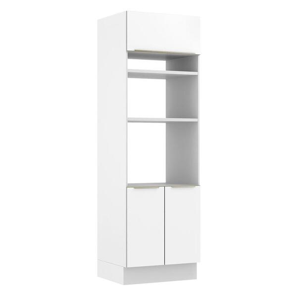 Torre Quente Madesa Lux 70 Cm 3 Portas - Branco/branco Veludo