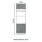Torre Quente Madesa Lux 70 Cm 3 Portas - Branco/cinza