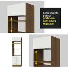 Torre Quente Madesa Lux 70 Cm 3 Portas - Rustic/branco Veludo