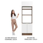 Torre Quente Madesa Lux 70 Cm 3 Portas - Rustic/branco Veludo