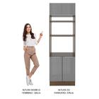 Torre Quente Madesa Lux 70 Cm 3 Portas - Rustic/cinza