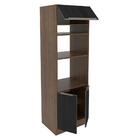 Torre Quente Madesa Lux 70 Cm 3 Portas - Rustic/preto