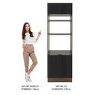 Torre Quente Madesa Lux 70 Cm 3 Portas - Rustic/preto